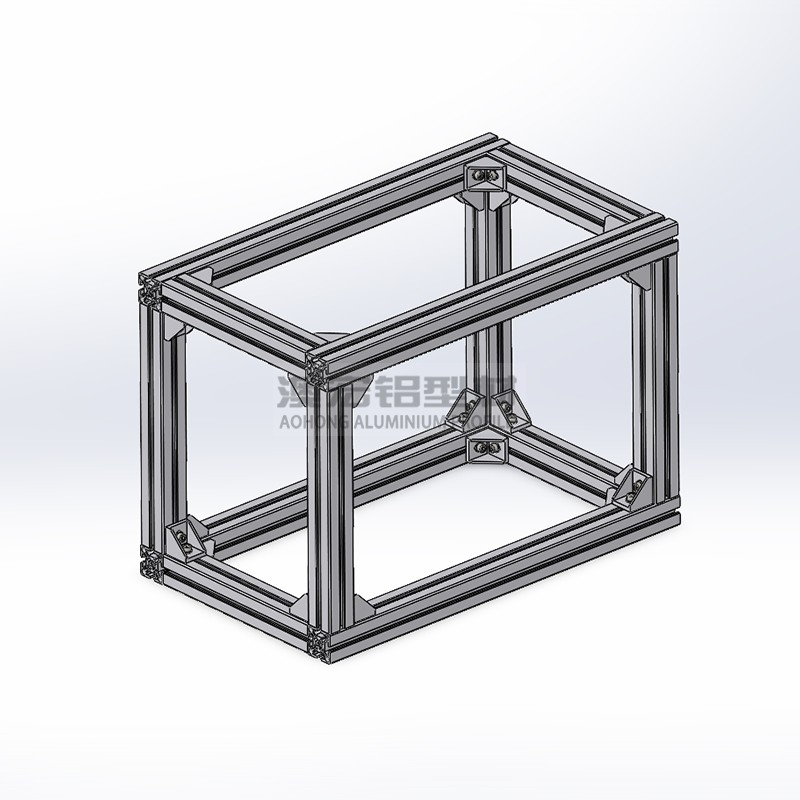 sw画铝型材机架